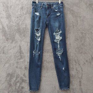 American Eagle Super Stretch X Distressed Skinny Jeans Size 2